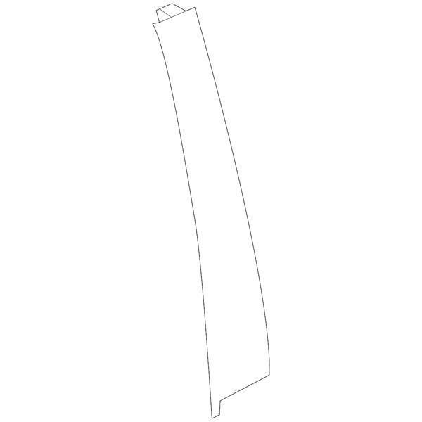 Honda OEM Rear Door Window Side Garnish - Passenger Side | 17-21 Honda Civic Hatch (72930-TED-T01).