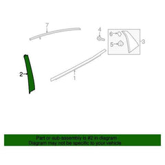 Honda OEM Rear Door Window Side Garnish - Passenger Side | 17-21 Honda Civic Hatch (72930-TED-T01).