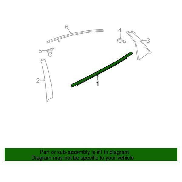 Honda OEM Rear Door Window Bottom Molding - Driver Side | 16-21 Honda Civic Sedan (72950-TBA-A01).