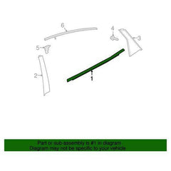 Honda OEM Rear Door Window Bottom Molding - Driver Side | 16-21 Honda Civic Sedan (72950-TBA-A01).