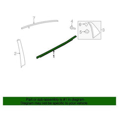 Honda OEM Rear Door Window Bottom Molding - Driver Side | 17-21 Honda Civic Hatch (72950-TGG-A01).