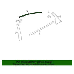 Honda OEM Rear Door Window Top Molding - Driver Side | 16-21 Honda Civic Sedan (72965-TBA-A01).