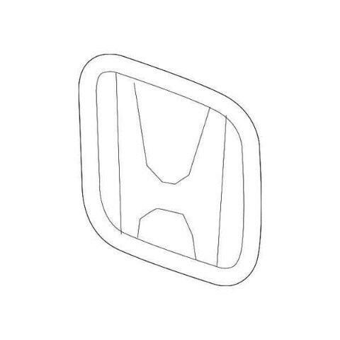 Honda OEM Front Grille 'H' Emblem | 2016-2021 Honda Civic (75700-TBA-A00).