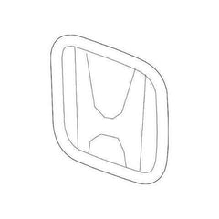 Honda OEM Front Grille 'H' Emblem | 2016-2021 Honda Civic (75700-TBA-A00).