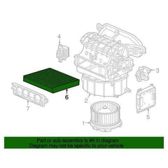 Honda OEM Filter Element | 2016-2021 Honda Civic (80292-TBA-A11).