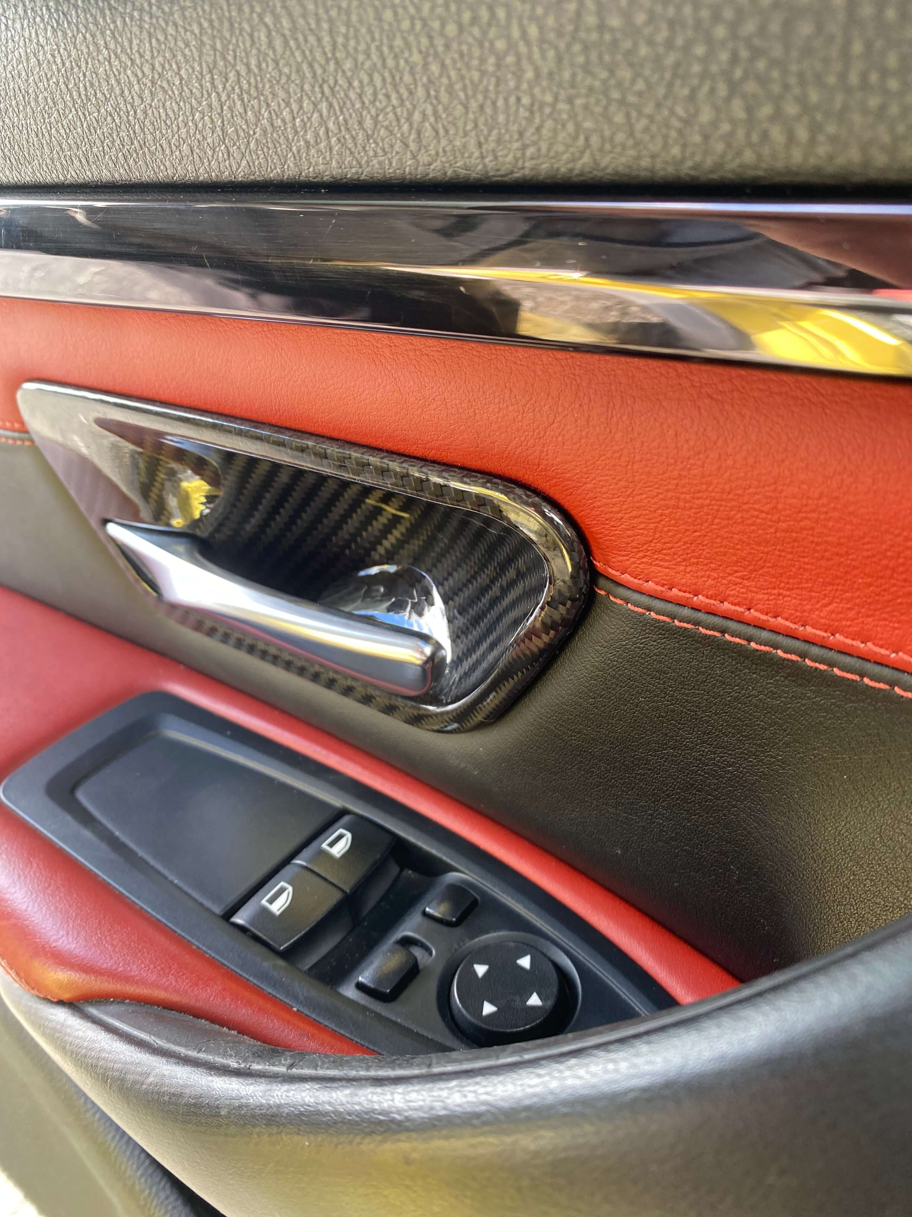 Carbon Fiber Interior Door Bowl Trim Set - BMW F Chassis.