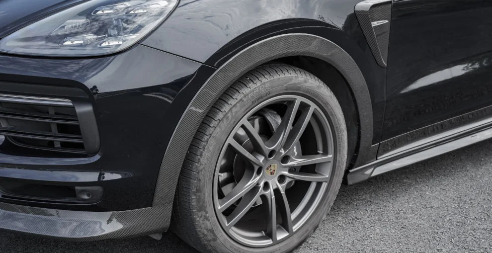 Paktechz Dry Carbon Fiber Bodykit Fender Flares Wheel Arches Replacement Set - Porsche Cayenne 9Y0 Coupe 9Y3.
