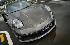 Paktechz Dry Carbon Fiber Front Bumper - Porsche 911 992 Turbo S.