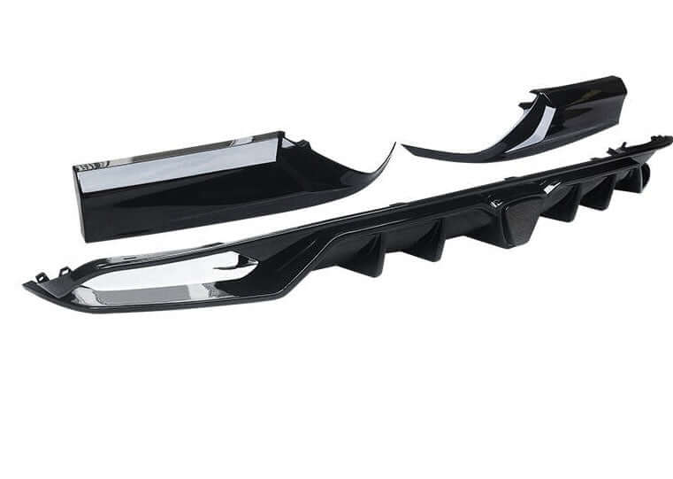 Gloss Black Honda Accord Rear Diffuser + Corner Apron Spats W/ LED.
