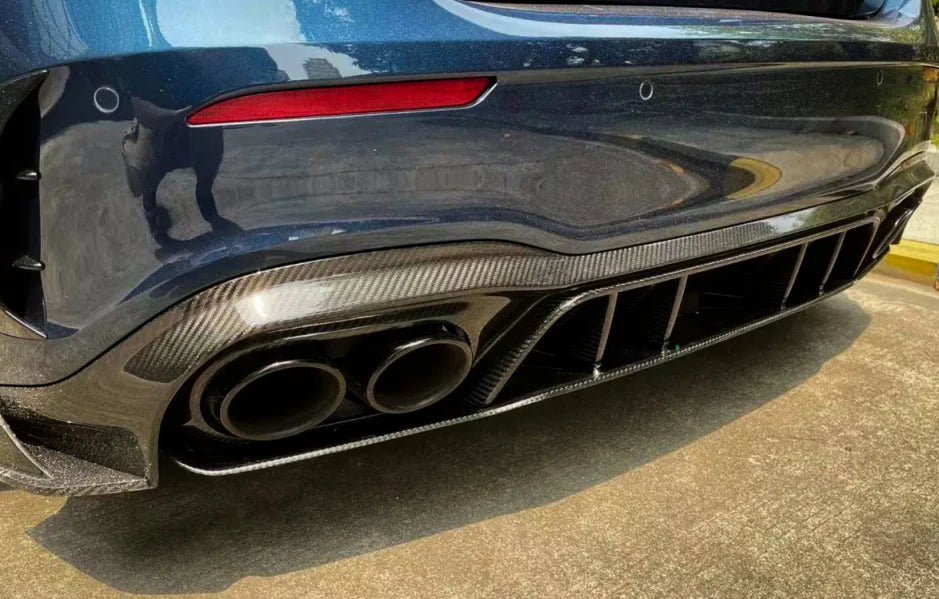 Paktechz Dry Carbon Fiber Rear Diffuser - Mercedes Benz W177 a Class Sport A35 A45s Hatchback.