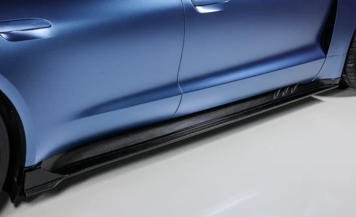 Prepreg Carbon Fiber Side Skirts - Porsche Taycan 4S / Cross Turismo.
