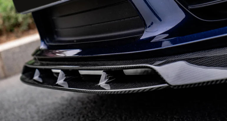 Dry Carbon Fiber Front Splitter Lip - Porsche 718 Cayman Boxster 982.