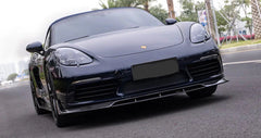 Dry Carbon Fiber Front Splitter Lip - Porsche 718 Cayman Boxster 982.