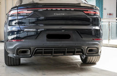 Paktechz Dry Carbon Fiber Rear Diffuser - Porsche Cayenne Coupe Turbo 9YA 9Y0 9Y3.