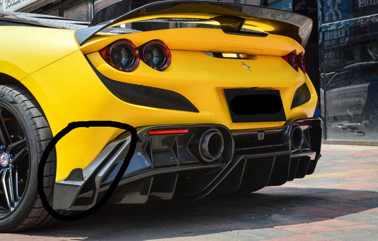 Paktechz Prepreg Carbon Fiber Rear  Diffuser - Ferrari F8 Tributo.