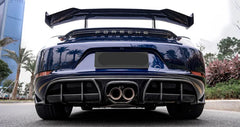 Prepreg Carbon Fiber Rear Diffuser - Porsche 718 Cayman Boxster 982.