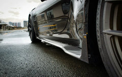 Dry Carbon Fiber Side Skirts - Porsche 911 992 Turbo S.