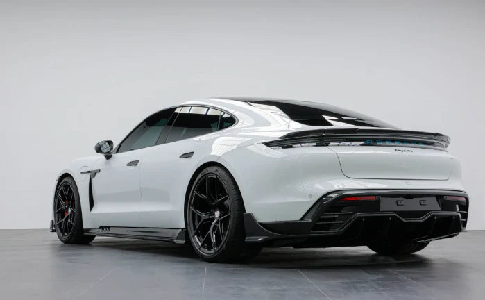 Dry Carbon Fiber Rear Ducktail Trunk Spoiler - Porsche Taycan 4S.