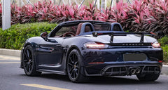 Dry Carbon Fiber Side Skirts - Porsche 718 Cayman Boxster 982 2016 - 2024.