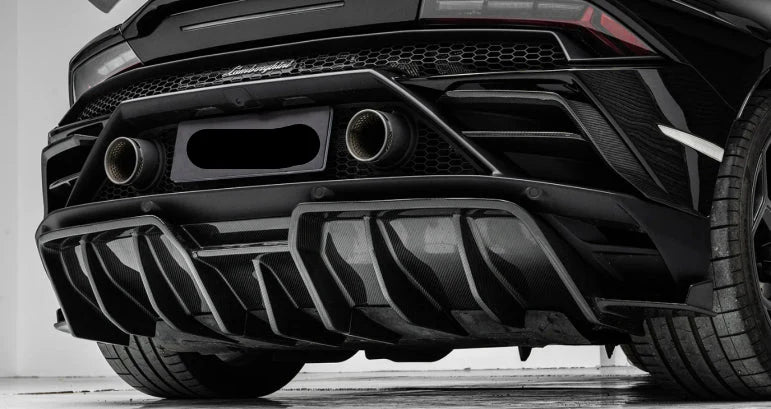 Paktechz Prepreg Carbon Fiber Rear Diffuser - Lamborghini Huracan EVO.
