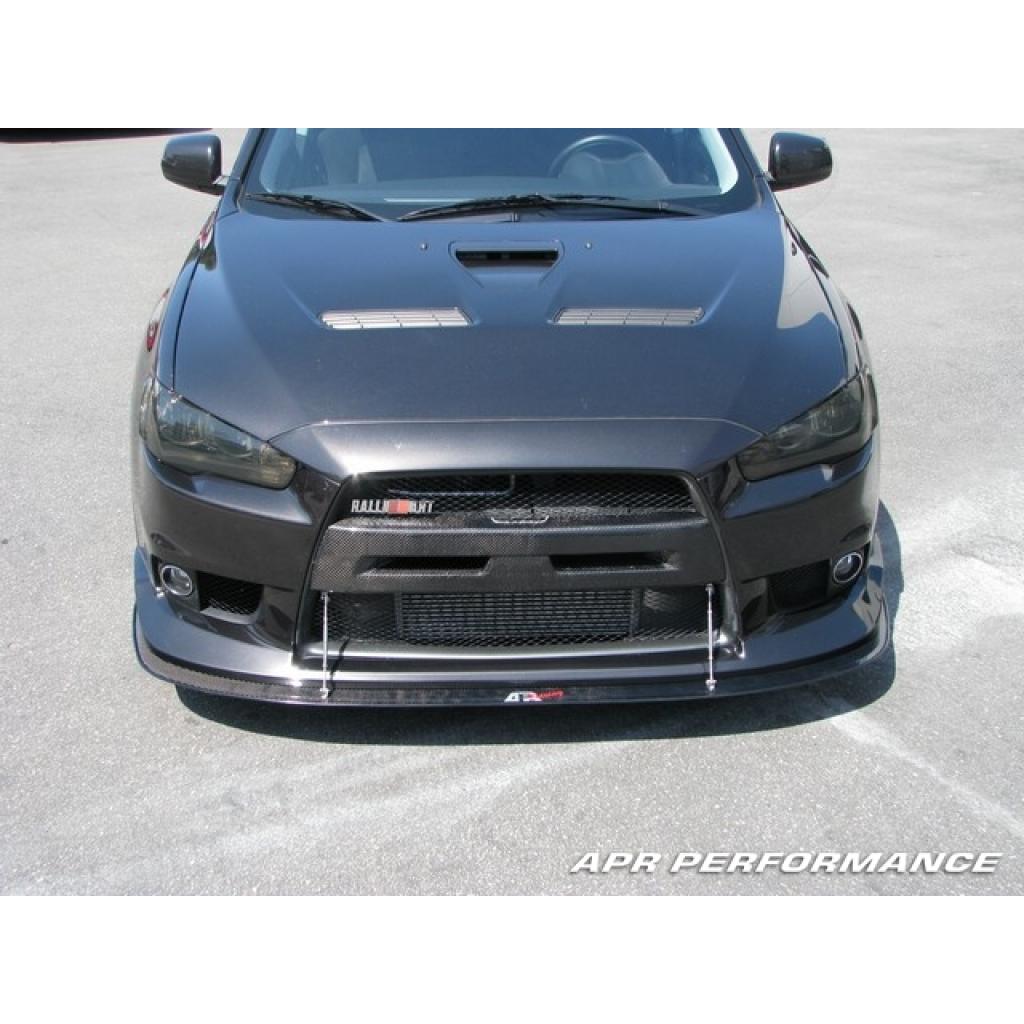 Mitsubishi Evolution X With Oem Lip Front Wind Splitter 2008 2016