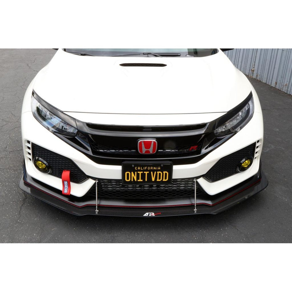 Honda Civic Type R With Oem Lip Front Wind Splitter