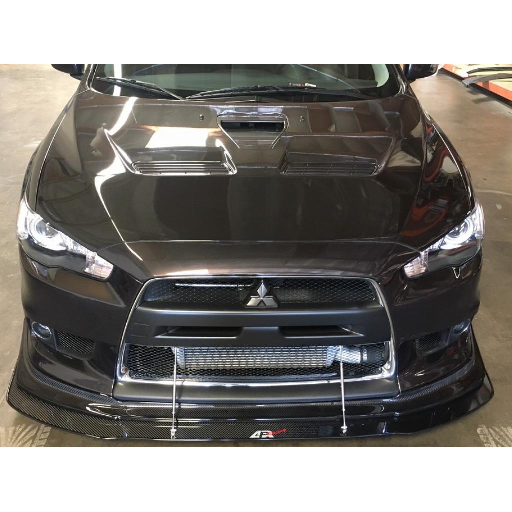 Mitsubishi Evolution X With APR Lip Front Wind Splitter 2008 2016