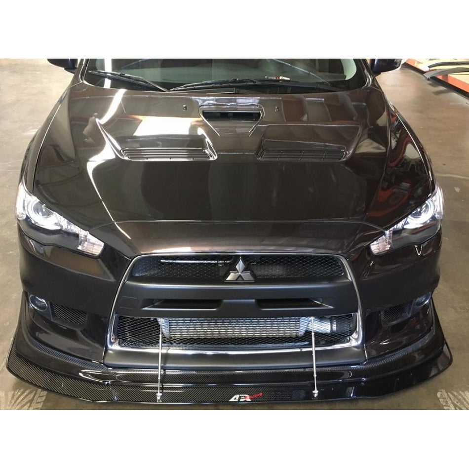Mitsubishi Evolution X With APR Lip Front Wind Splitter 2008 2016