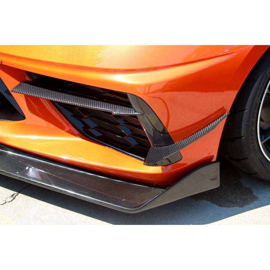 Chevrolet Corvette C8 Front Bumper Canards 2020 Up