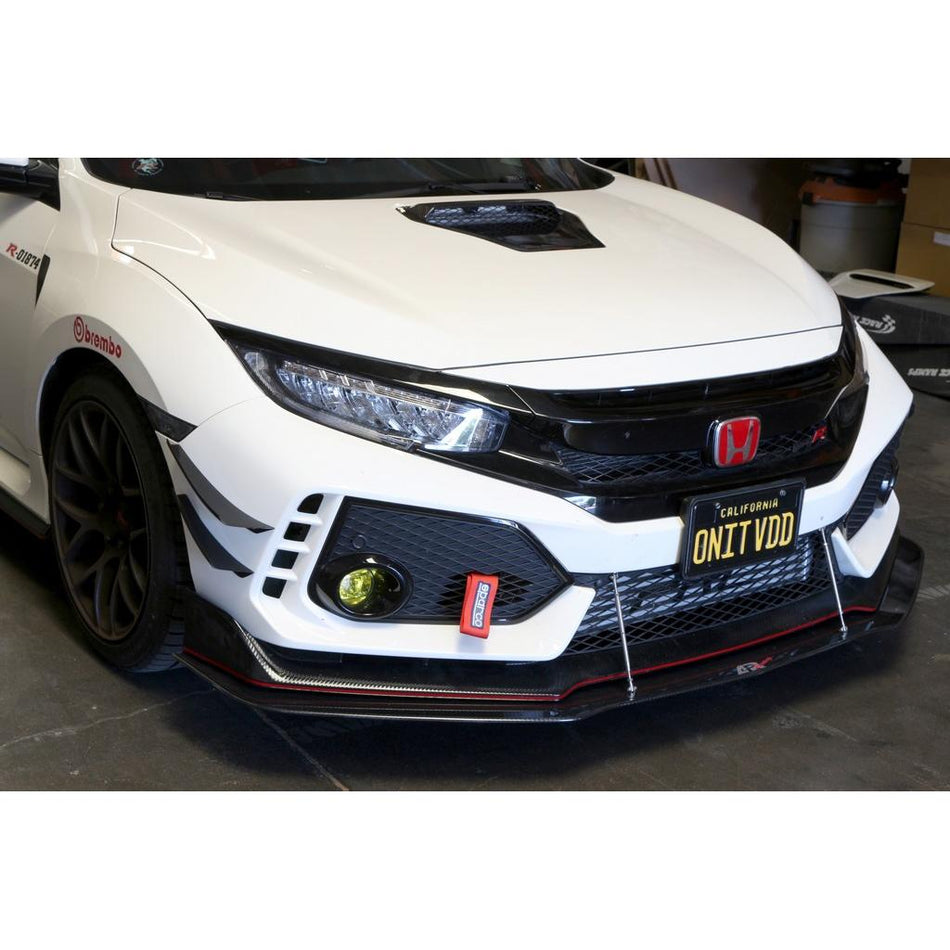 Honda Civic Type R Front Bumper Canards 2017 2021