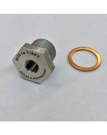 Killer B Motorsport M20 (OEM) TO 1/8PT Oil Temperature Sensor Adapter (OEMPT).