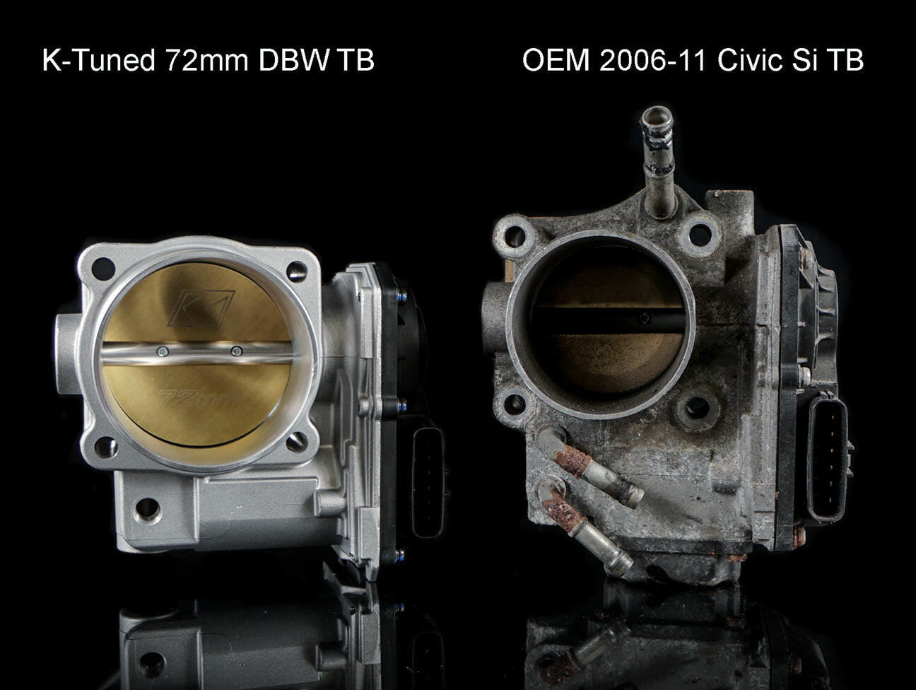 K-Tuned 72mm Drive By Wire Throttle Body - 06-15 Civic Si / S2000 / ILX / TSX.