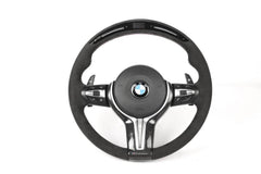 M Performance Carbon Fiber Full Alcantara Steering Wheel w/ LED- BMW F Chassis.