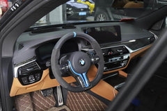 M Performance Carbon Fiber Steering Wheel w/ Blue trim- BMW F Chassis.