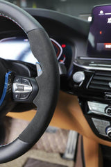 M Performance Carbon Fiber Steering Wheel w/ Blue trim- BMW F Chassis.