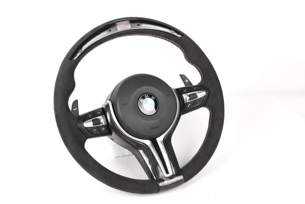 M Performance Carbon Fiber Full Alcantara Steering Wheel w/ LED- BMW F Chassis.