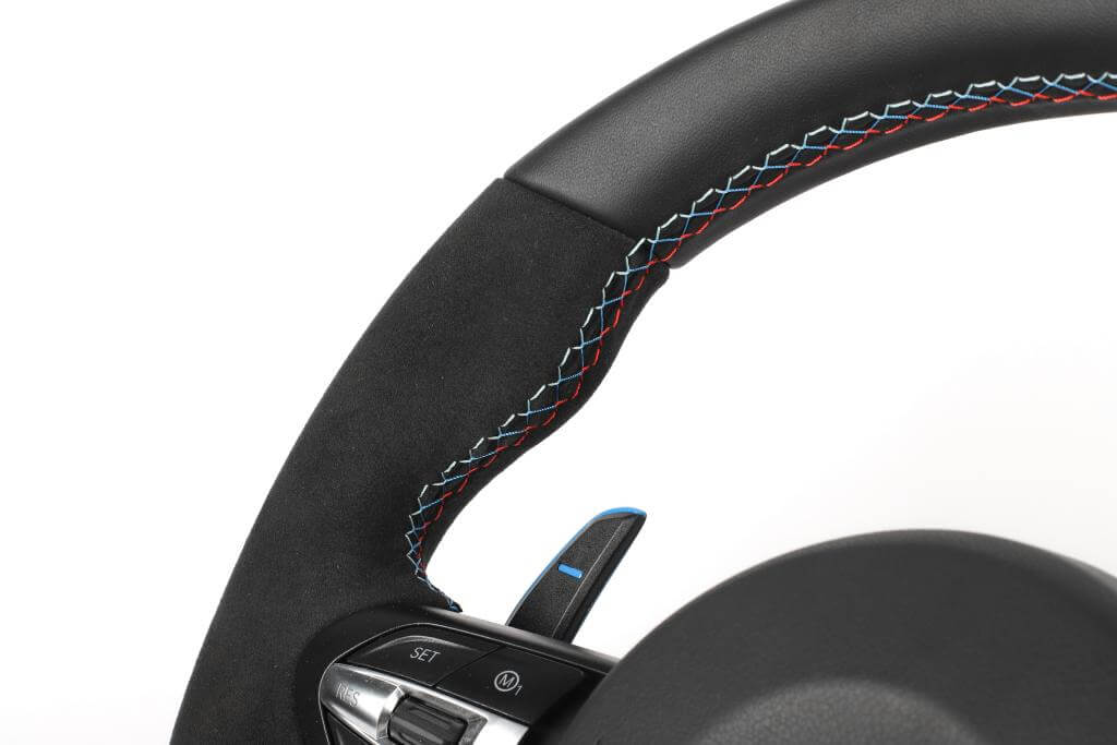M Performance Carbon Fiber Steering Wheel w/ Red Trim- BMW F Chassis.