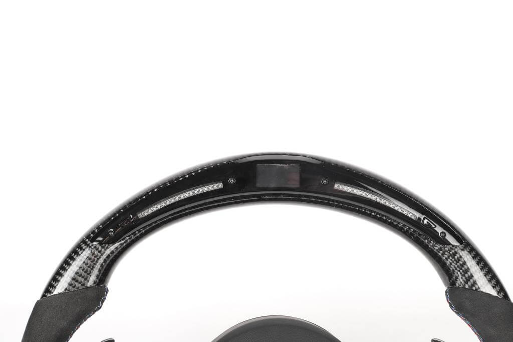 M Performance Carbon Fiber Half Alcantara Steering Wheel w/ LED- BMW F Chassis.