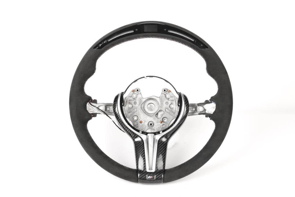 M Performance Carbon Fiber Full Alcantara Steering Wheel w/ LED- BMW F Chassis.