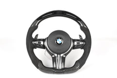 M Performance Carbon Fiber Half Alcantara Steering Wheel w/ LED- BMW F Chassis.