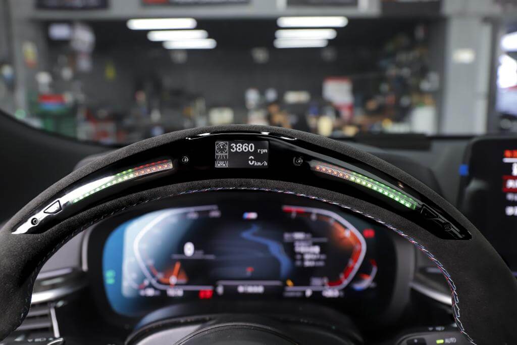 M Performance Carbon Fiber Full Alcantara Steering Wheel w/ LED- BMW F Chassis.