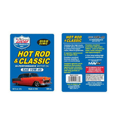 Lucas Oil Hot Rod & Classic Car SAE 10W-40 Motor Oil.
