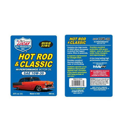 Lucas Oil Hot Rod & Classic Car SAE 10W-30 Motor Oil.