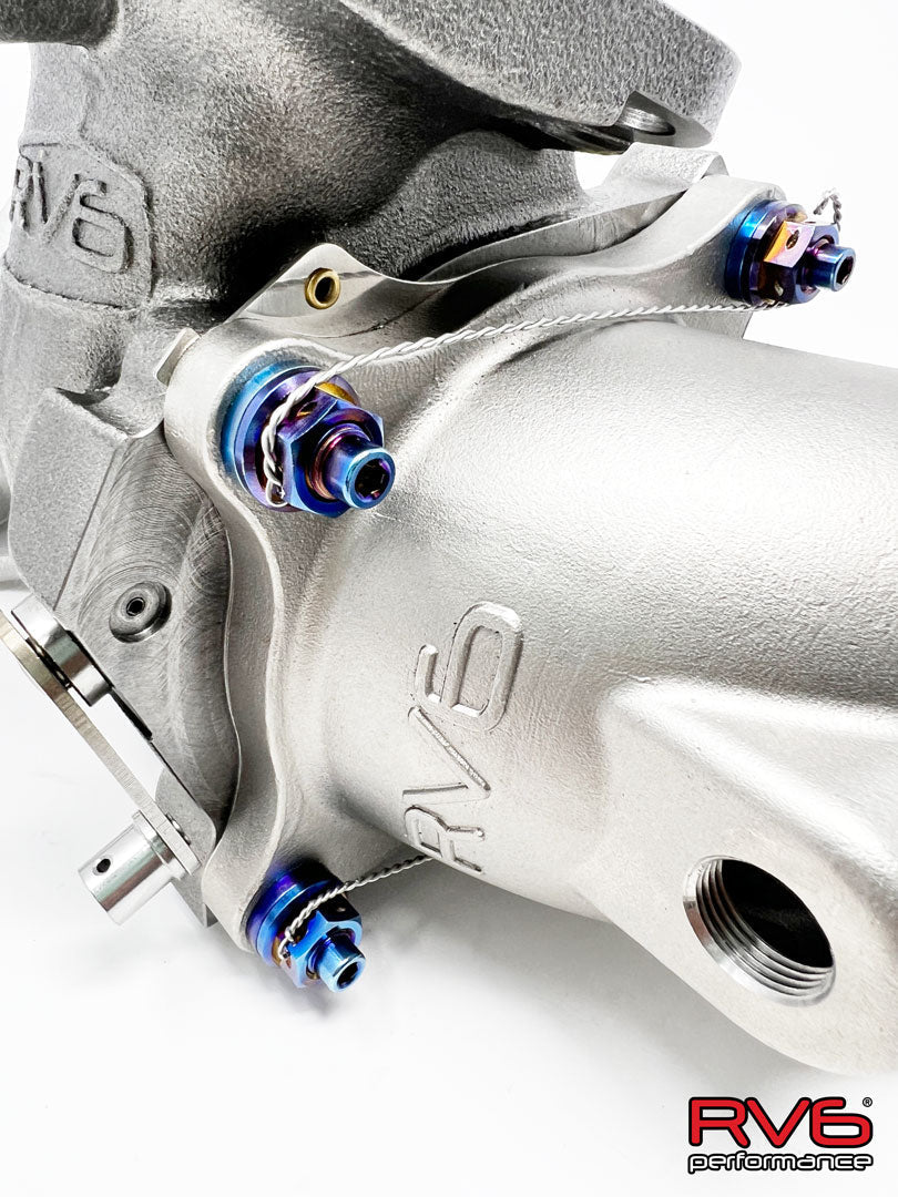 M10x1.25 Titanium Stud Set (4) with Safety Wire.