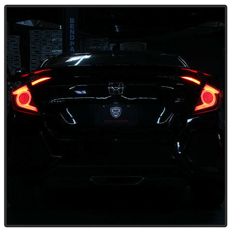 Spyder Light Bar LED Tail Lights | 2016-2019 Honda Civic 4DR (5086051).