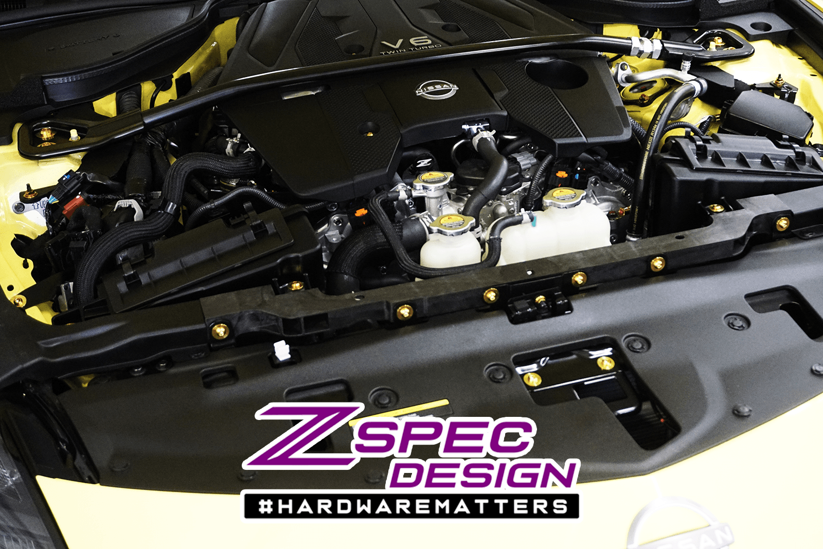ZSPEC ”Stage 1” Dress Up Bolts® Titanium Hardware Kit | 2023+ Nissan Z 3.0TT (00843612107060).