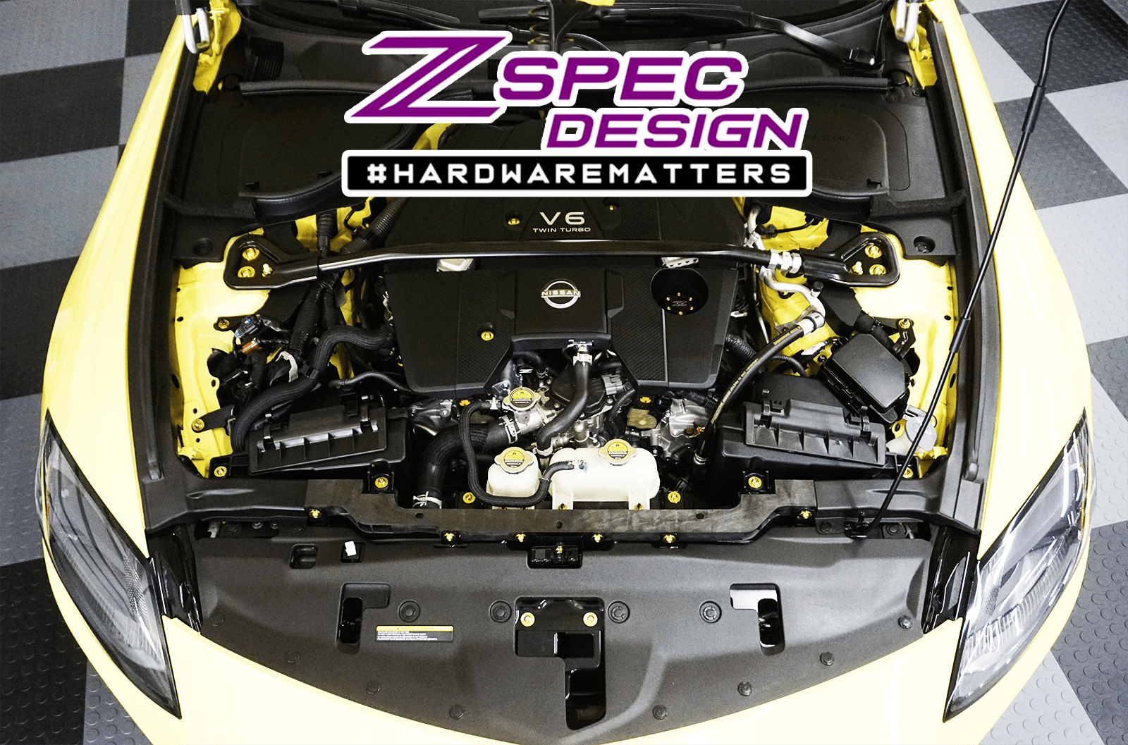 ZSPEC ”Stage 1” Dress Up Bolts® Titanium Hardware Kit | 2023+ Nissan Z 3.0TT (00843612107060).