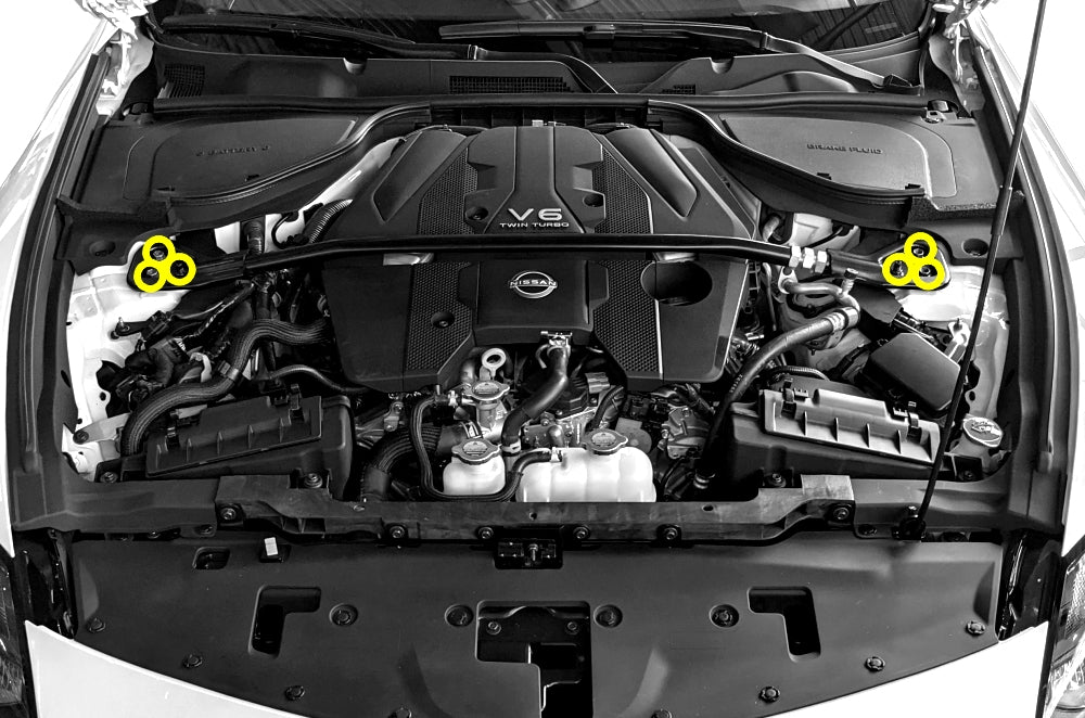 ZSPEC Strut Tower Brace/Bar Titanium Fastener Kit | 2023+ Nissan Z (00843612141590).