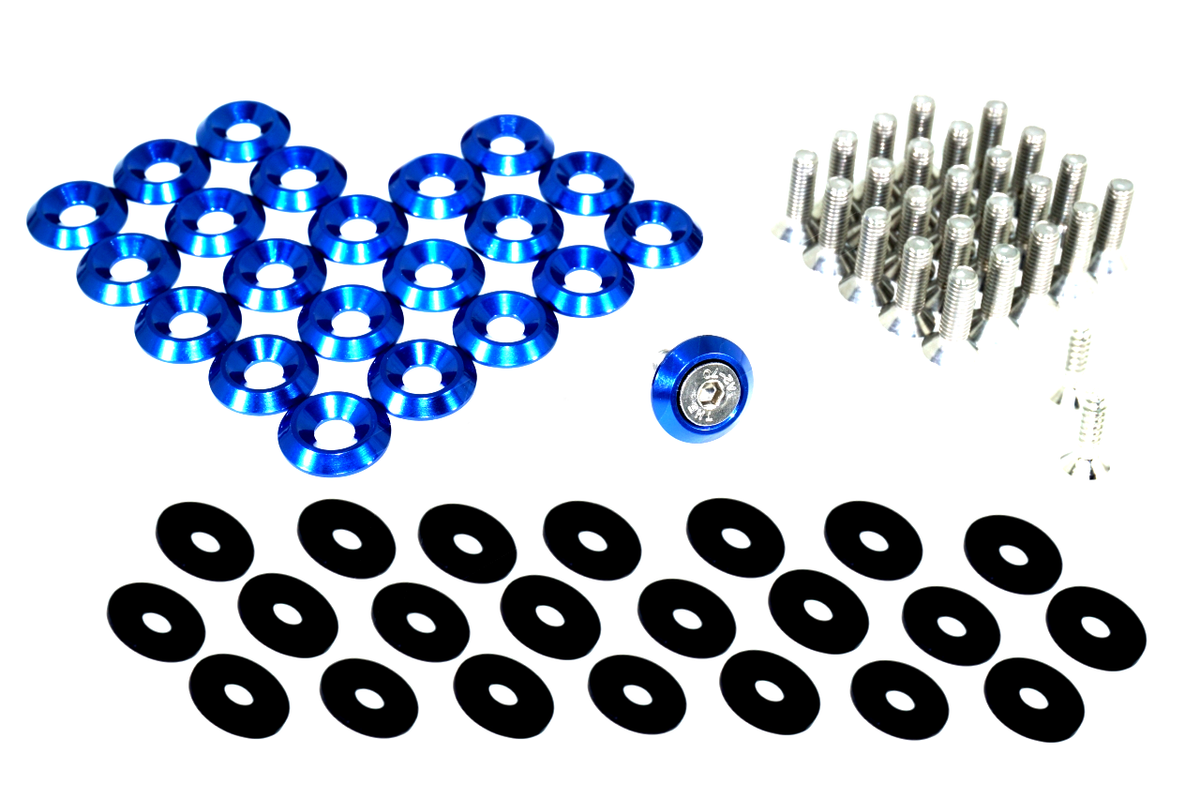 ZSPEC Fenders/Top-of-Bumper/Headlights Stainless/Billet Fasteners | 2008-2013 Mitsubishi Evo X (00843612112682).