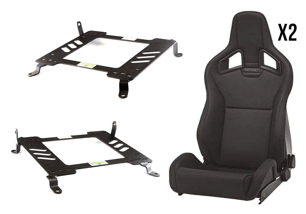 Recaro Cross Sportster CS Seats + Planted Mounting Hardware Combo | 2008-2015 Mitsubishi Evo X.